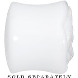 1 inch White Rose Flower Acrylic Saddle Plug