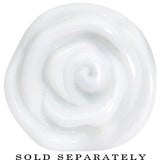 1 inch White Rose Flower Acrylic Saddle Plug