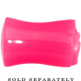 00G Pink Rose Flower Acrylic Saddle Plug