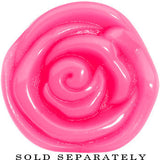 9/16 Pink Rose Flower Acrylic Saddle Plug