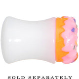 0G Pink Frosted Doughnut Saddle Plug