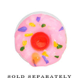 0G Pink Frosted Doughnut Saddle Plug