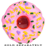 18mm Pink Frosted Doughnut Saddle Plug