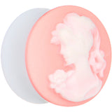 18mm Pink Victorian Cameo Saddle Plug