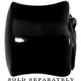 18mm Black Rose Flower Acrylic Saddle Plug