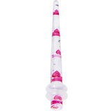 Clear Acrylic Glitter Pink Heart Confetti Taper 8G to 16mm