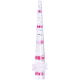 Clear Acrylic Glitter Pink Heart Confetti Taper 8G to 16mm