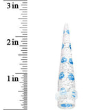 1/2 Clear Acrylic Glitter Blue Skull Confetti Taper