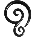 8G Black Acrylic Swirl Spiral Taper