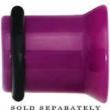 5/8 Purple Acrylic White Star Single Flare Plug