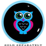 18mm Blue Acrylic Heart Owl Single Flare Plug