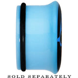 24mm Blue Acrylic Heart Owl Single Flare Plug