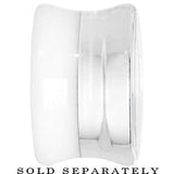 18mm Clear White Acrylic Mirror Split Saddle Plug