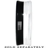 30mm Clear Black Acrylic Mirror Split Saddle Plug