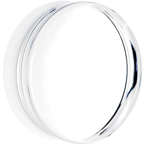 36mm Clear White Acrylic Mirror Split Saddle Plug