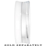 46mm Clear White Acrylic Mirror Split Saddle Plug