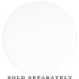 48mm Clear White Acrylic Mirror Split Saddle Plug