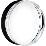 2 Clear Black Acrylic Mirror Split Saddle Plug