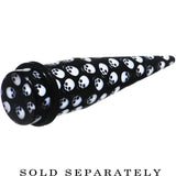 5/8 Black Acrylic Skull Logo Taper