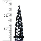 5/8 Black Acrylic Skull Logo Taper