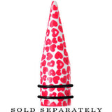 20mm Lovely Red Heart Acrylic Ear Taper