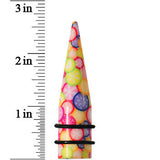 5/8 Groovy Retro Flower Acrylic Taper