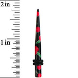 6G Black Acrylic Red Cherry Logo Taper