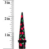 00G Black Acrylic Red Cherry Logo Taper