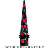 00G Black Acrylic Red Cherry Logo Taper