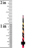 12G Multi Color Animal Logo Acrylic Ear Taper