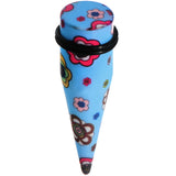 18mm Blue Acrylic Retro Flower Logo Taper