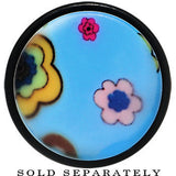 18mm Blue Acrylic Retro Flower Logo Taper