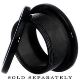 18mm Black Acrylic with Clear Jeweled Flesh Tunnel