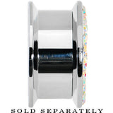 18mm Stainless Steel Aurora Gem Pink Heart Screw Fit Plug