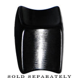 0G Black Acrylic Square Dice Saddle Plug