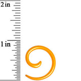 8G Honey Yellow Metallic Pearl Acrylic Spiral Taper