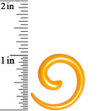 6G Honey Yellow Metallic Pearl Acrylic Spiral Taper