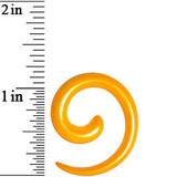 4G Honey Yellow Metallic Pearl Acrylic Spiral Taper