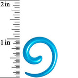 6G Azure Blue Metallic Pearl Acrylic Spiral Taper