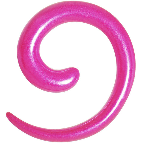 6G Hyacinth Pink Metallic Pearl Acrylic Spiral Taper