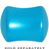 1/2 Azure Blue Metallic Pearl Acrylic Saddle Plug