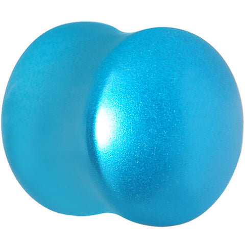 9/16 Azure Blue Metallic Pearl Acrylic Saddle Plug