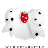 00G White Acrylic Berry Polka Dot Bow Saddle Plug
