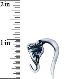 8G Antique White Acrylic Lucky Elephant Hanger Plug Set