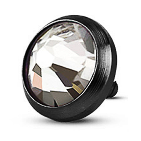 5mm Black Titanium CZ Dermal Top