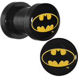 2G  Black Acrylic Batman Logo Screw Fit Plug Set