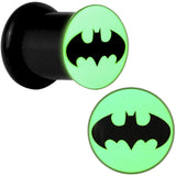 0G Black Acrylic Glow in the Dark Batman Plug Set