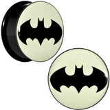 1 inch Black Acrylic Glow in the Dark Batman Plug Set