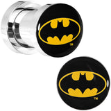 2G Stainless Steel Batman Logo Screw Fit Plug Set