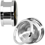 5/8 Stainless Steel Batman Logo Screw Fit Plug Set